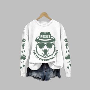 Women's Resist Protect Our National Parks Printed Sweatshirt