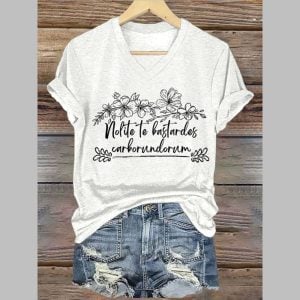 Women's Don't Let The Bastards Grind You Down Printed T-Shirt