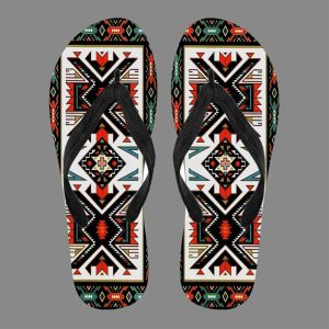Tribal Colorful Pattern Native American Flip Flops