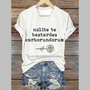 Nolote Te Bastardes Carborundorum Printed T-Shirt