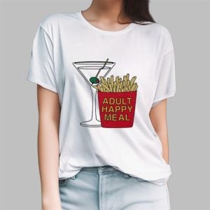 Adult Happy Meal Martini And Fries Shirt 1 5