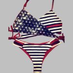 American Flag Triangle Two-Piece Bikini Set
