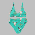 Aztec Bull Skull Two-Piece Bikini Set