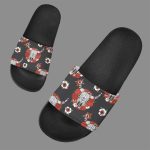 Bison Red Rose Native American Slide Sandals