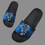 Blue Galaxy Dreamcatcher Native American Slide Sandals