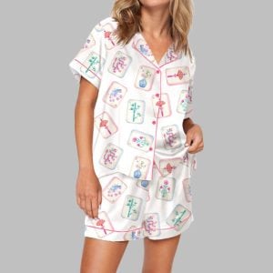 Watercolor Mahjong Pajama Set 1