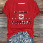 Canada 4 Nations Face Off Champions Hockey Shirt