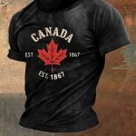 Canada EST 1867 Print T-Shirt