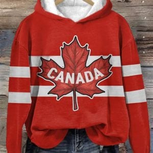 Canada Hockey Print Hoodie