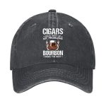 Cigars Solve Most Of My Problems Bourbon Does The Rest Hat