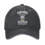 Cigars Solve Most Of My Problems Scotch Does The Rest Print Hat