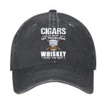 Cigars Solve Most Of My Problems Whiskey Does The Rest Hat