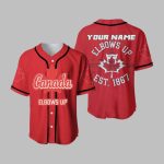 Custom Canada Elbows Up Baseball Jersey Shirt