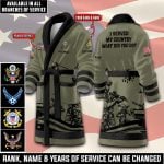 Custom U.S.Army I Served My Coutry What Did You Do Luxurious Comfort Bathrobe
