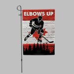 ELBOWS UP Hockey Flag