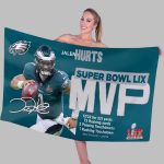 Eagles Jalen Hurts Super Bowl LIX MVP Flag