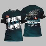 2025 Eagles Super Bowl LIX Champions 2 Time Shirt