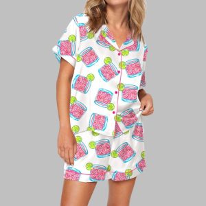 Pink Tequila Paloma Watercolor Pajama Set 1