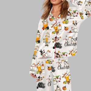 Beer Drinking Snowman Pajama Set 2
