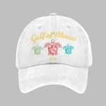 Gulf Of Mexico Turtle Print Baseball Hat