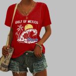Gulf Of Mexico Print Casual T-Shirt