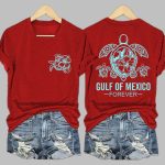Gulf of Mexico Forever Print V-Neck T-Shirt