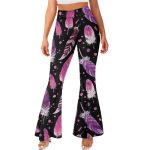 High Waist Flared Slit Yoga Pants