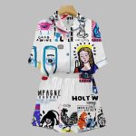 Holly Wine Art Print Pajama Set