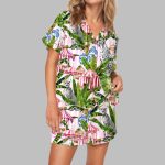 Jungle With Cheetahs Striped Pajama Set