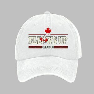Elbows Up Canada Gloves Off Printed Baseball Cap 1