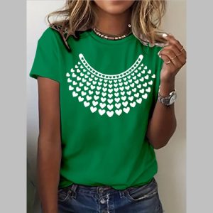 Women's RBG Necklace Print T-Shirt