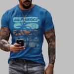 Men's Gulf Of Mexico EST 1550 Printed Round Neck Shirt