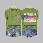 No Kings In America Print Shirt