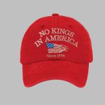 No Kings In America Since 1776 Print Baseball Hat