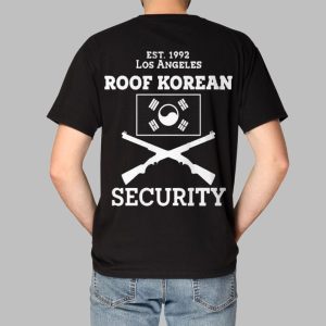EST 1992 Los Angeles Roof Korean Security Shirt 1
