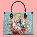 Our Lady Of Grace Leather Bag
