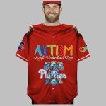 Phillies Autism Accept Understand Love Baseball Jersey
