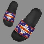 Purple Pattern Native American Slide Sandals