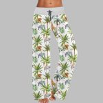 Safari Animal Contrast Wide Leg Pants