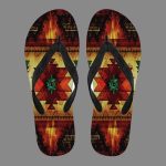 Southwest Brown Symbol Native American Flip Flops
