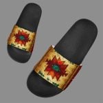 Southwest Brown Symbol Native American Slide Sandals