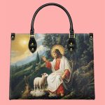 The Divine Shepherd's Grace Leather Bag