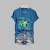 Turtle Earth Day Is Every Day Print V Neck T Shirt 2