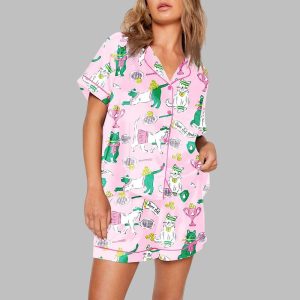 Funny Tennis Cat Pajama Set 1