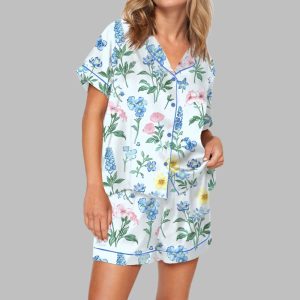 Watercolour Flowers Pajama Set 1