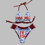 Vintage Sardine Halter Bikini Set For Women