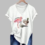 Animal FDT Flamingo Dove Teal Print T-Shirt