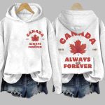 Womens Canada Forever Print Hoodie