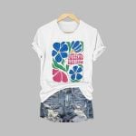 Women's Fashion Foxtrot Delta Tango Print Round-Neck T-Shirt