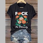 Women's Fck The Patriarchy Print Casual T-Shirt